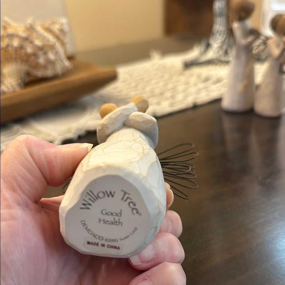 Willow Tree Good Health Angel Figurine with Wire Wings