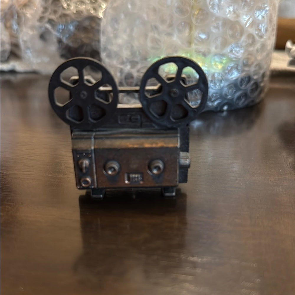 Vintage Style Cast Iron Miniature Film Projector Pencil Sharpener Figurine