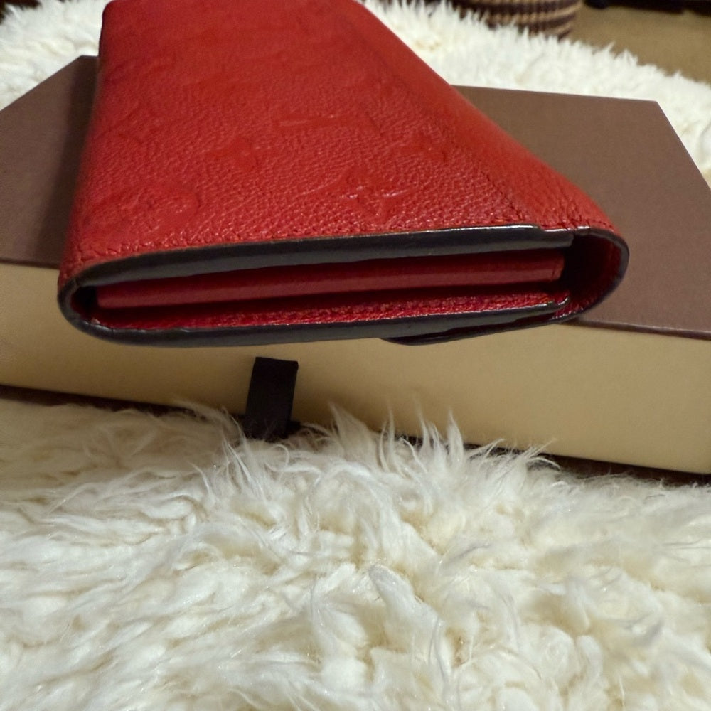 Louis Vuitton Red Sarah Empreinte Wallet