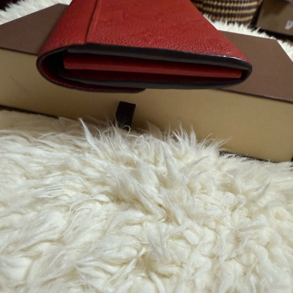Louis Vuitton Red Sarah Empreinte Wallet