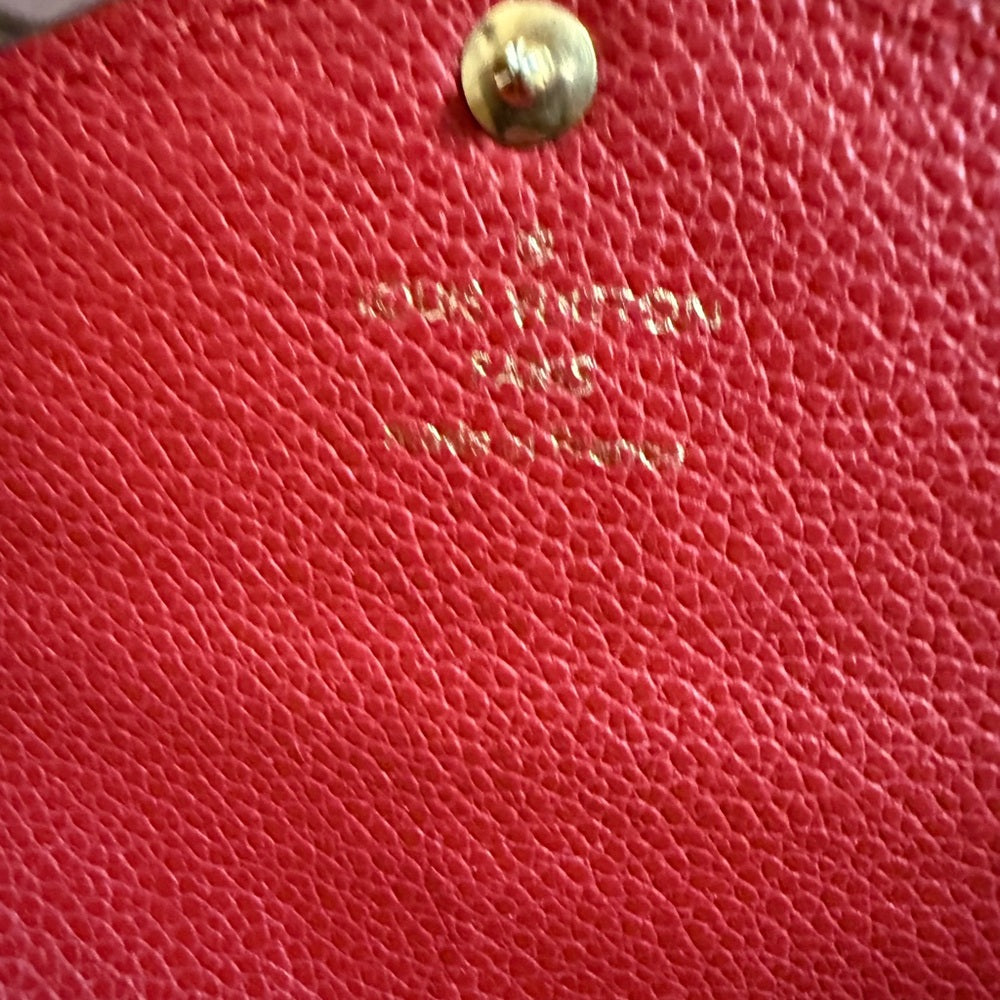 Louis Vuitton Red Sarah Empreinte Wallet