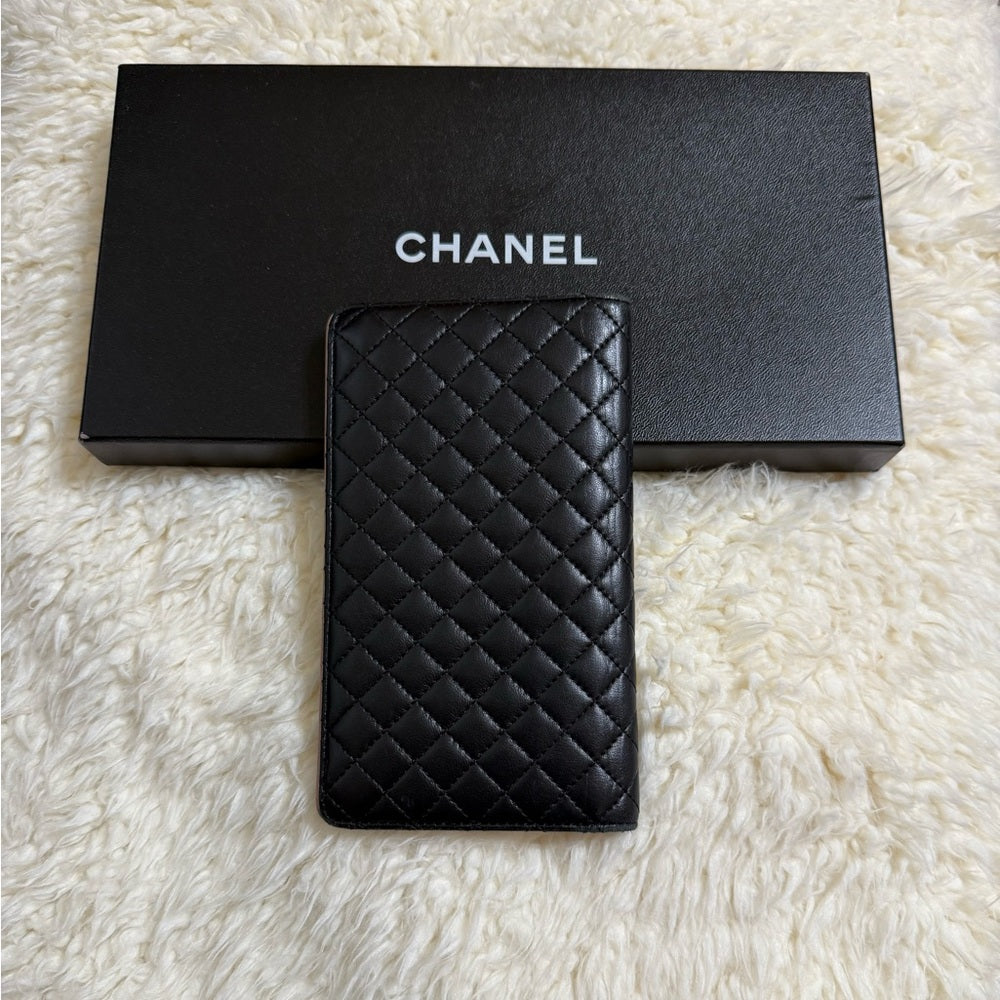 Chanel Lambskin Bifold Quilted Matelasse CC Wallet