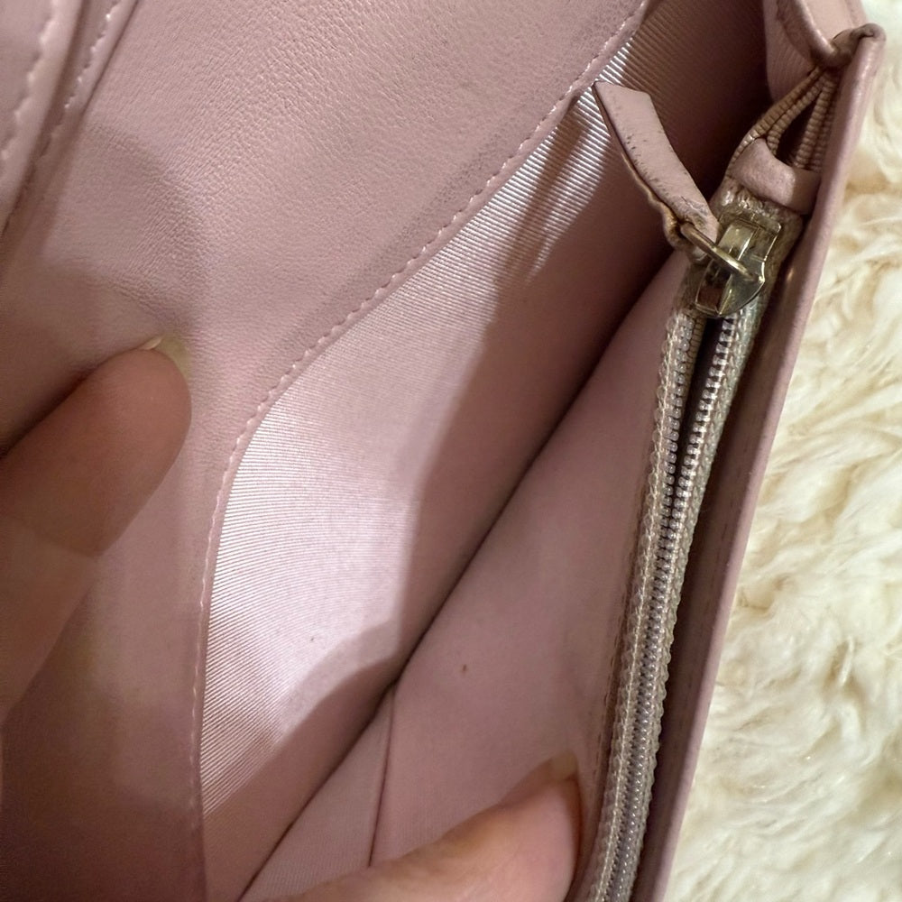 Chanel Lambskin Bifold Quilted Matelasse CC Wallet