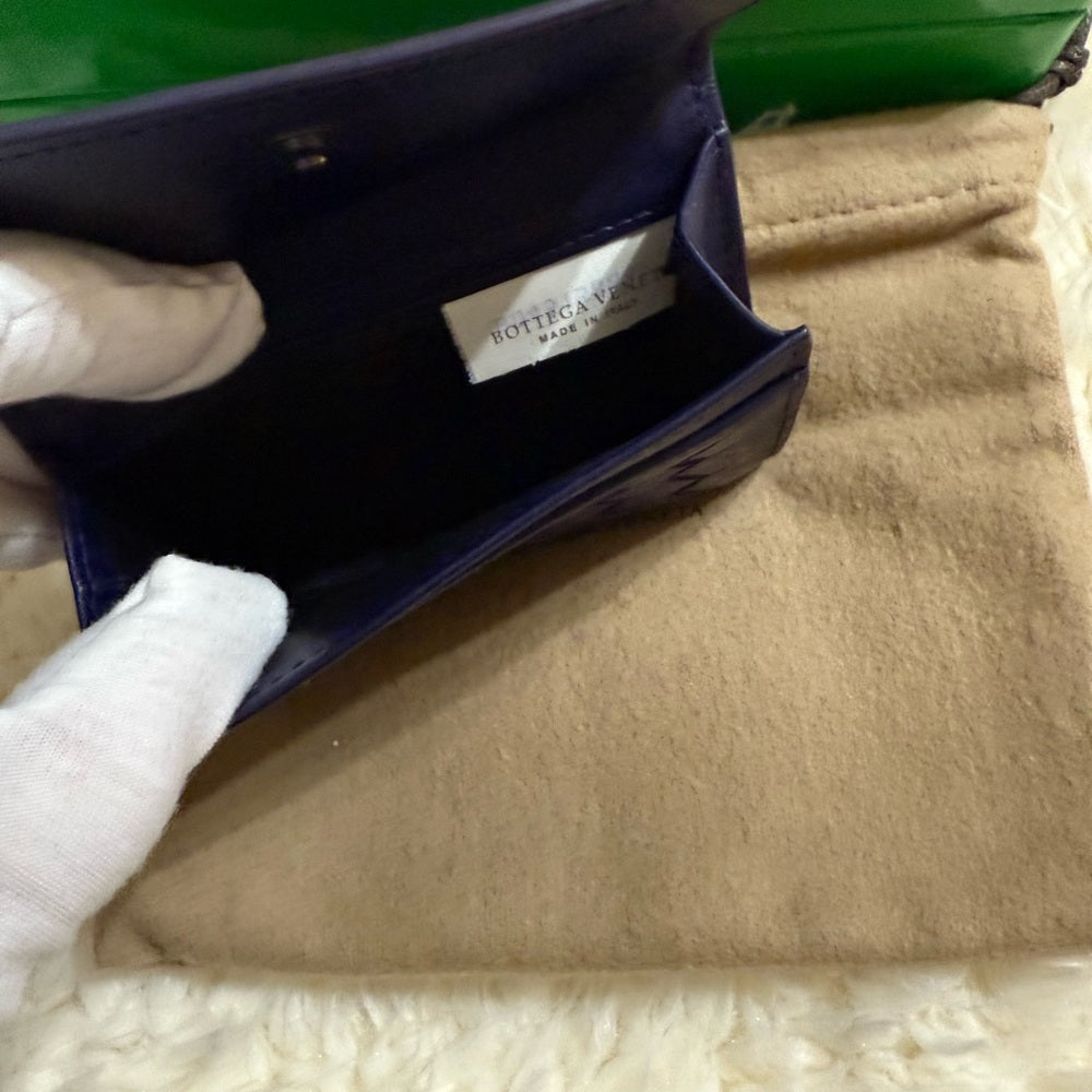 Bottega Veneta Royal Blue Card Holder