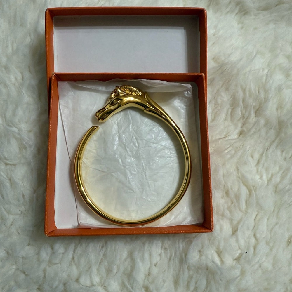 Hermes Galop Gold Plated Bracelet