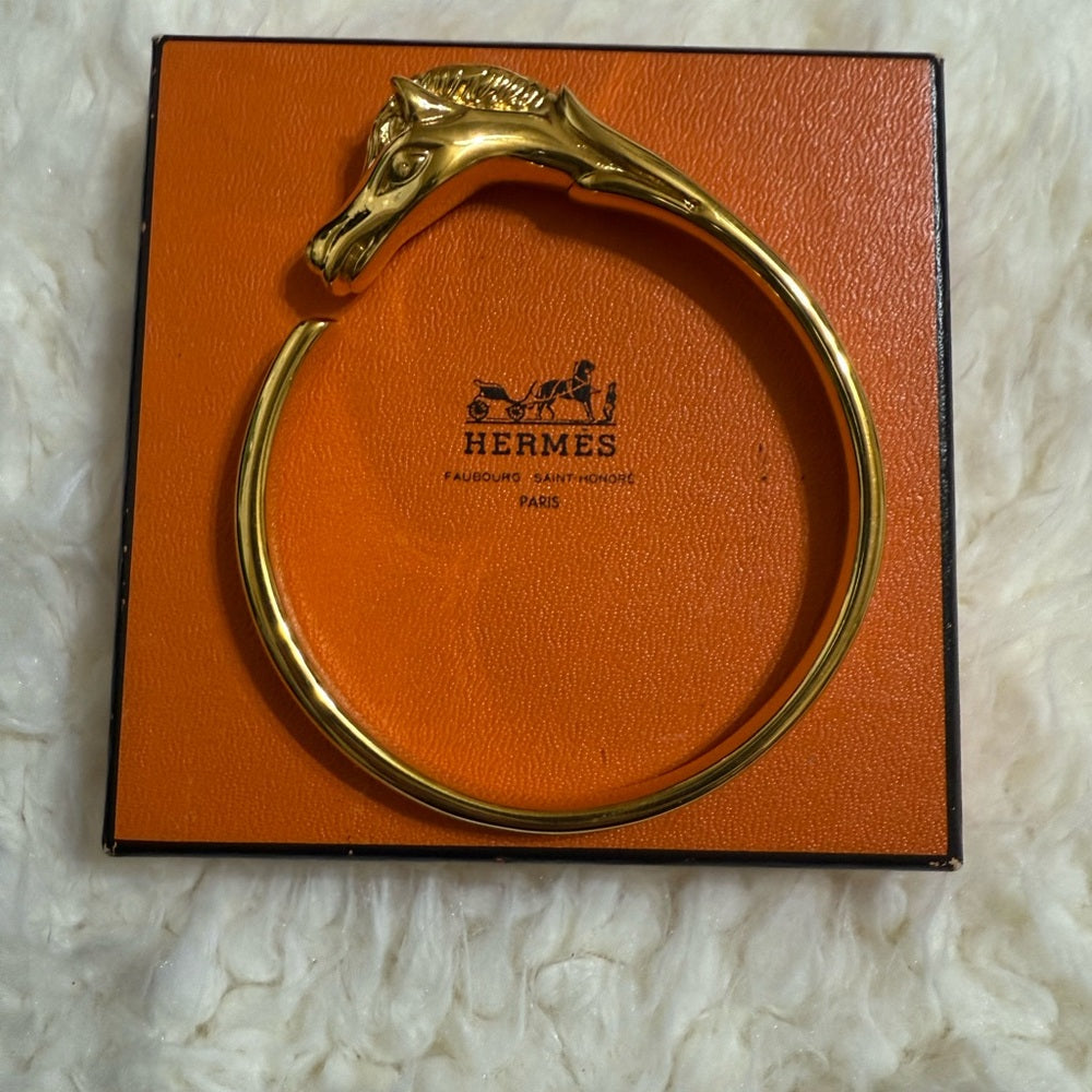 Hermes Galop Gold Plated Bracelet