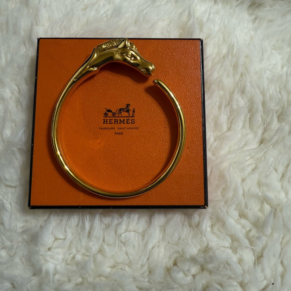 Hermes Galop Gold Plated Bracelet