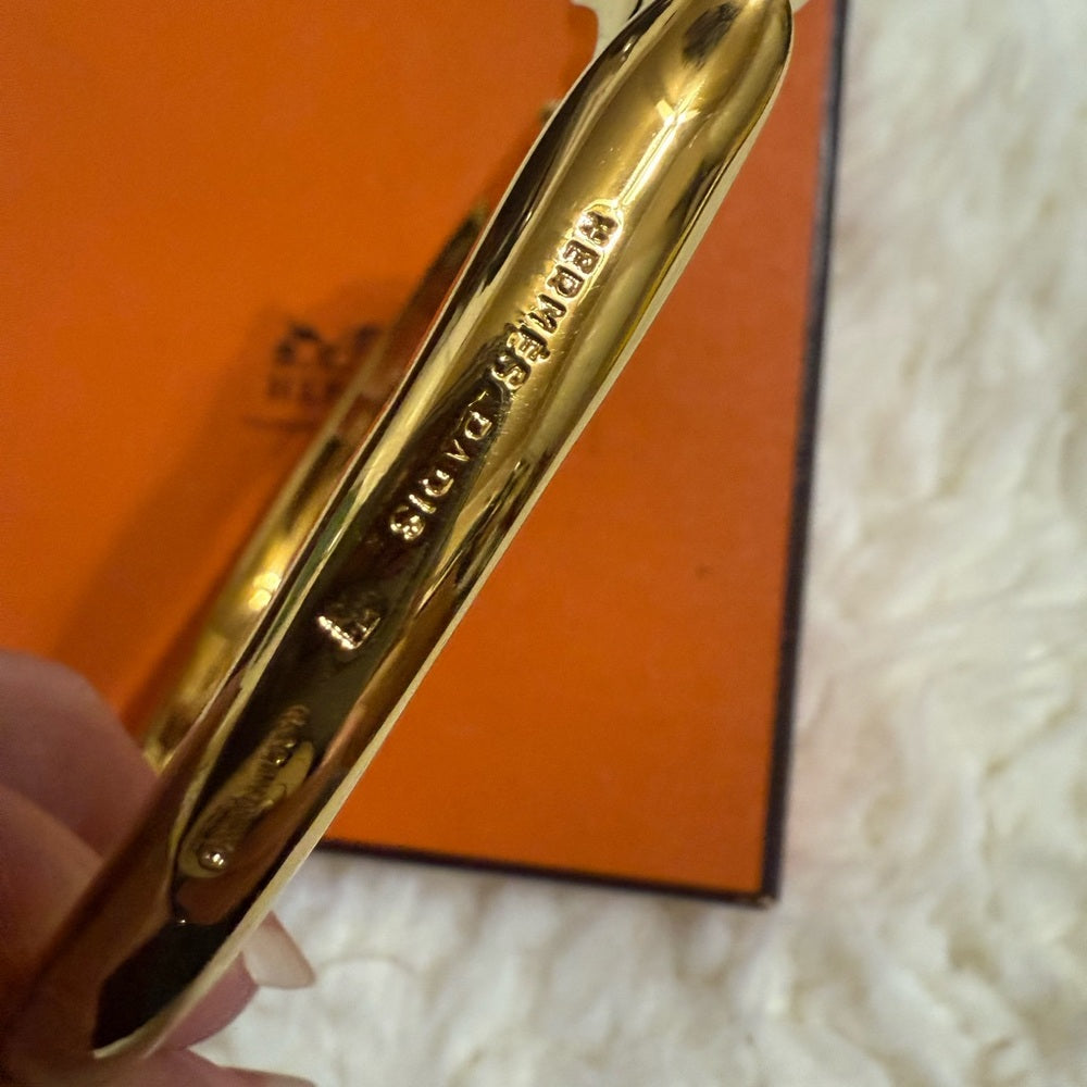 Hermes Galop Gold Plated Bracelet