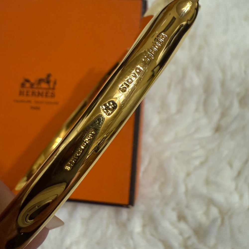 Hermes Galop Gold Plated Bracelet