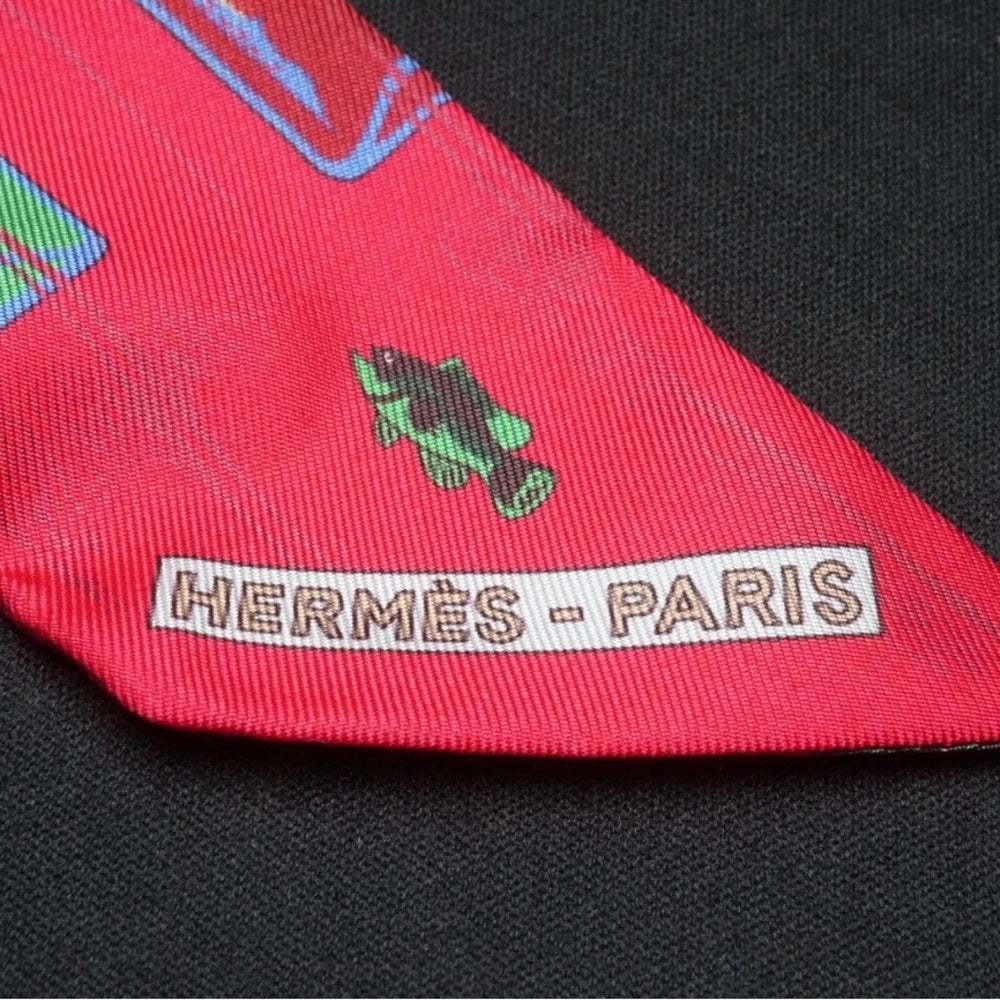 Hermes Calache Mors et Bouteilles Twilly Scarf