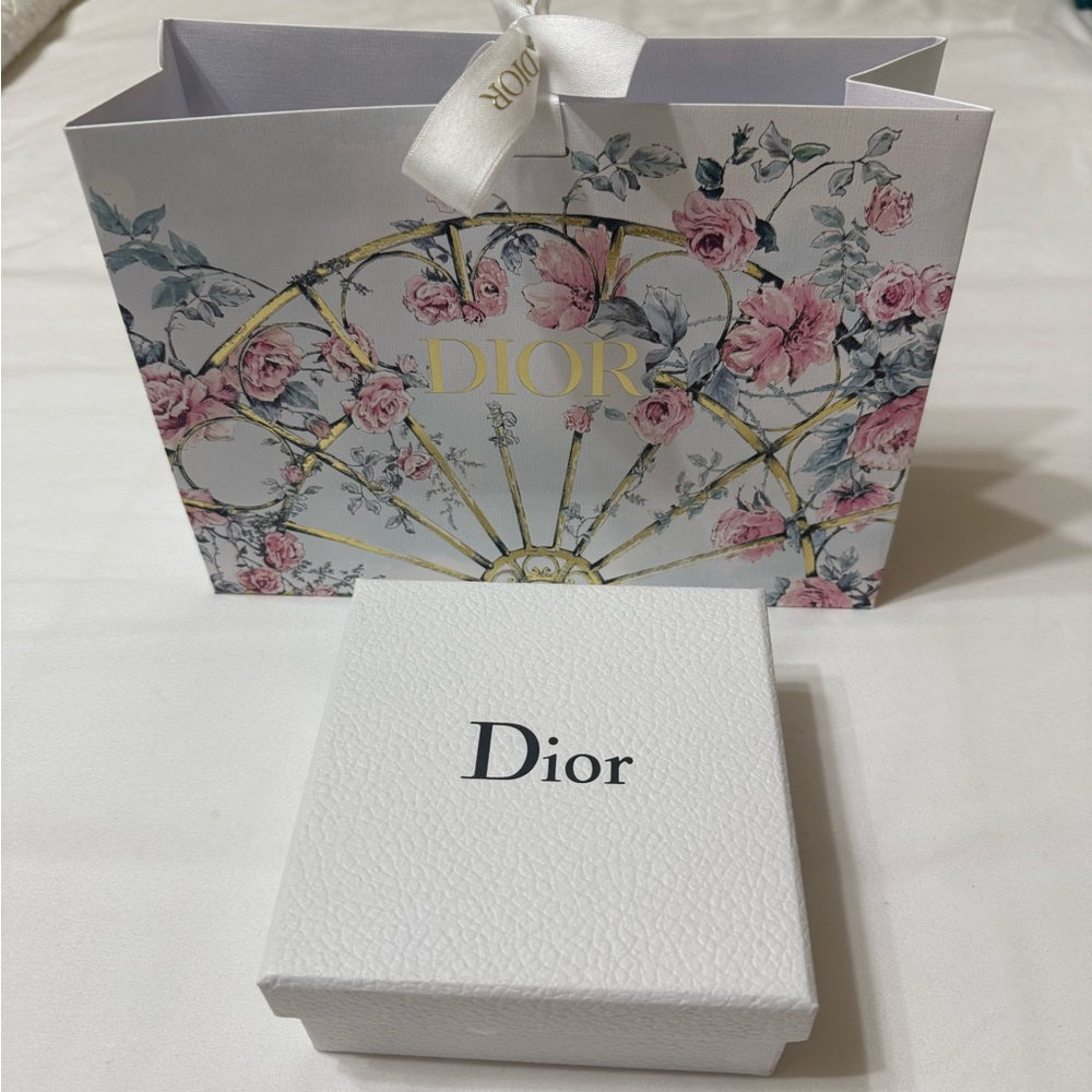 New Dior Red Cannage Patent Leather Card Case