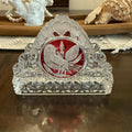 Hofbauer Red Bird Crystal Napkin Holder