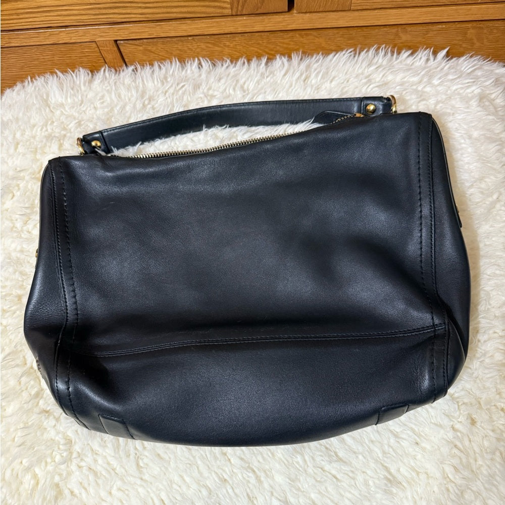 Salvatore Ferragamo Black Leather Hobo Bag with Free Ferragamo Wallet