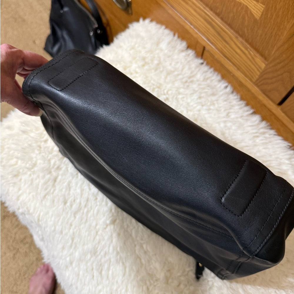 Salvatore Ferragamo Black Leather Hobo Bag with Free Ferragamo Wallet