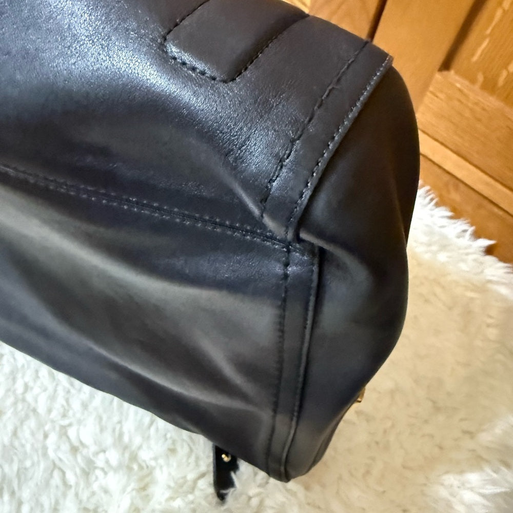 Salvatore Ferragamo Black Leather Hobo Bag with Free Ferragamo Wallet