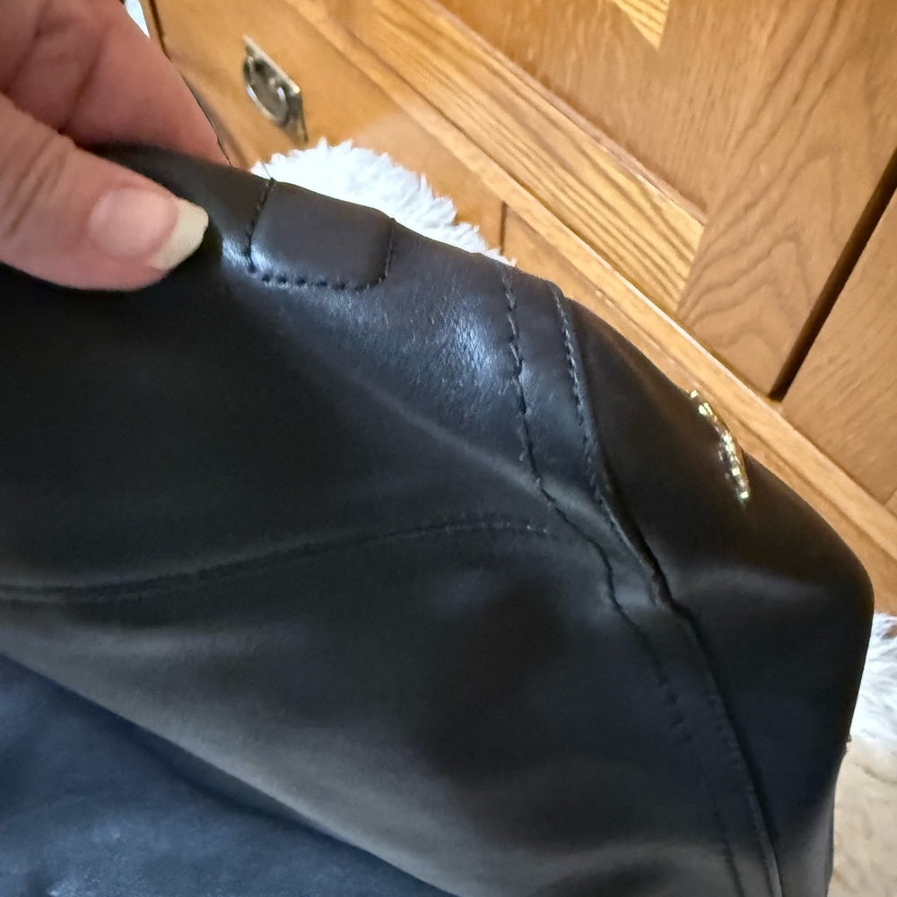 Salvatore Ferragamo Black Leather Hobo Bag with Free Ferragamo Wallet