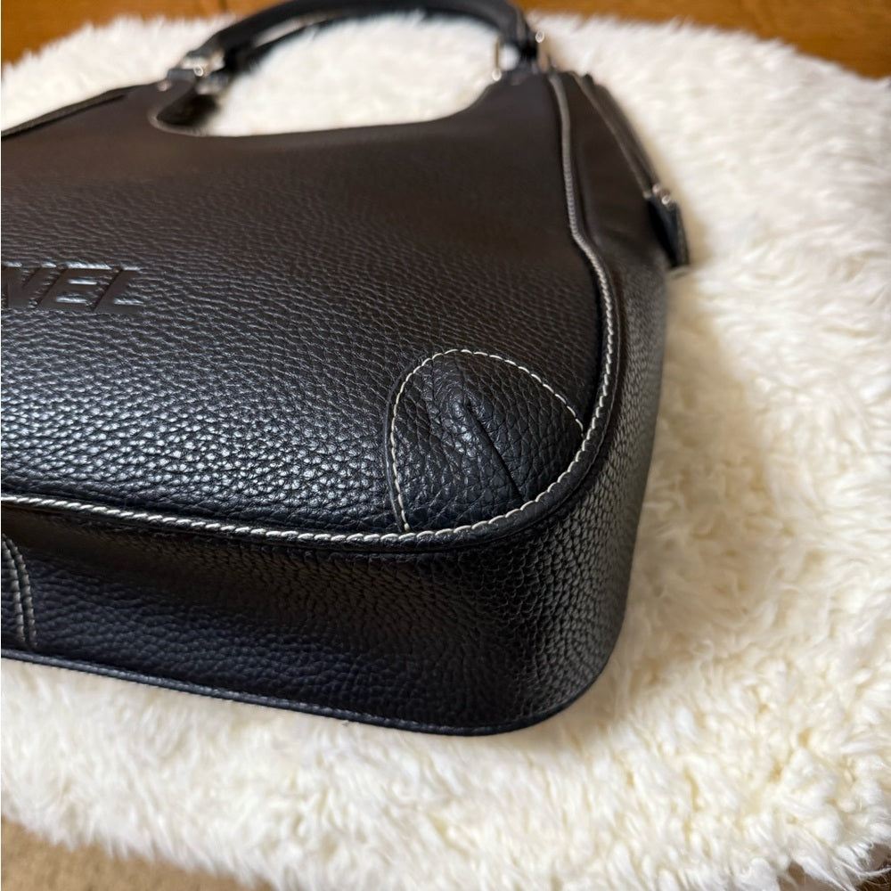 Chanel Black LAX Caviar Leather Hobo Bag