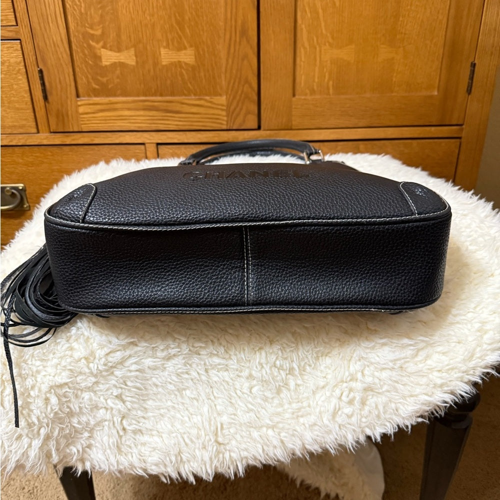 Chanel Black LAX Caviar Leather Hobo Bag