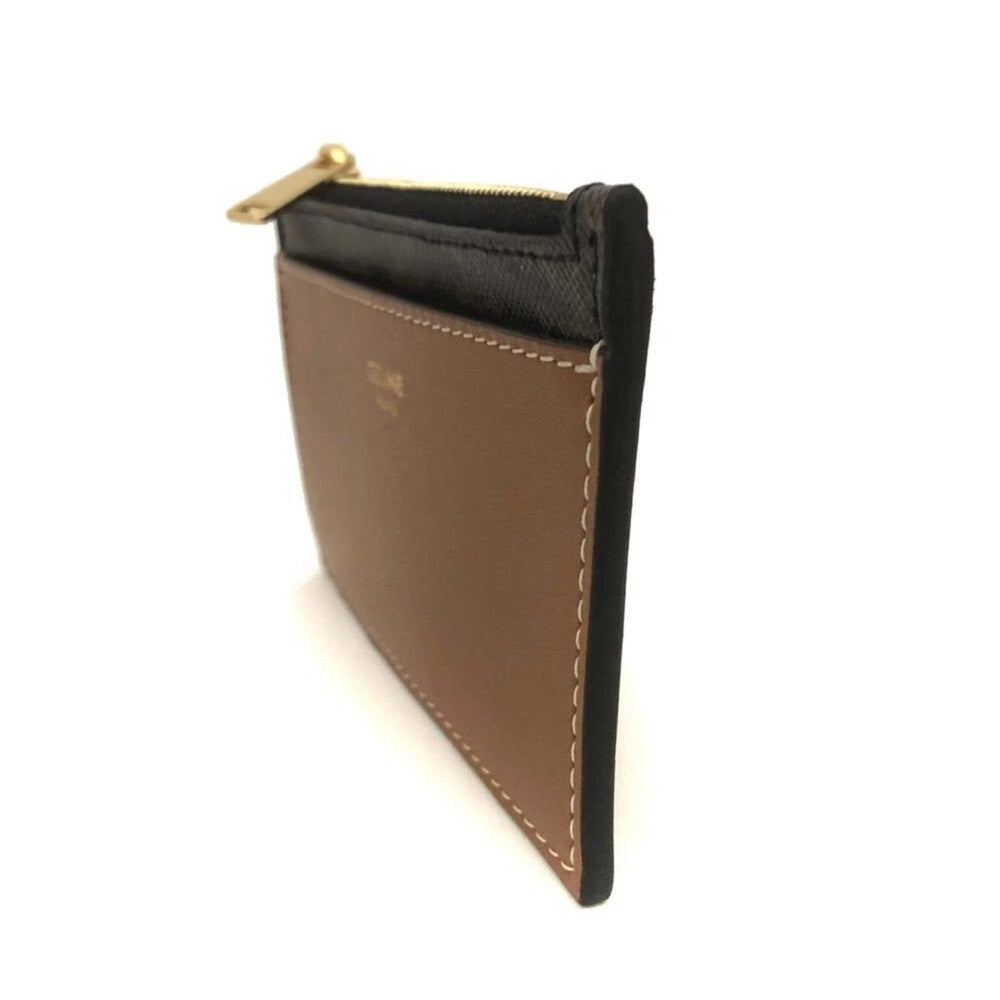 New Celine Triomphe Canvas and Lambskin Card Wallet