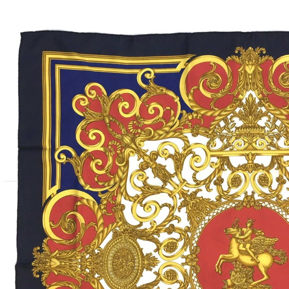 HERMES LES TUILERIES Carre 90 Silk 100% Scarf