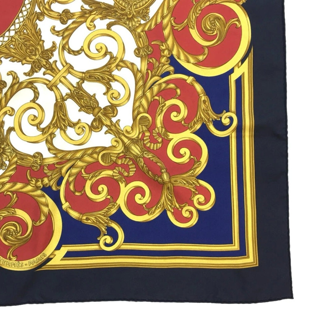 HERMES LES TUILERIES Carre 90 Silk 100% Scarf