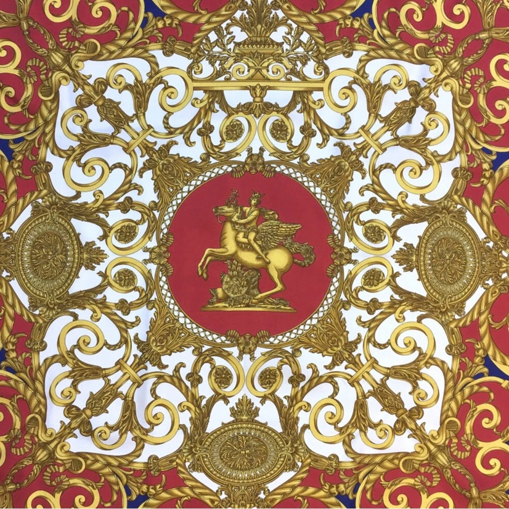 HERMES LES TUILERIES Carre 90 Silk 100% Scarf