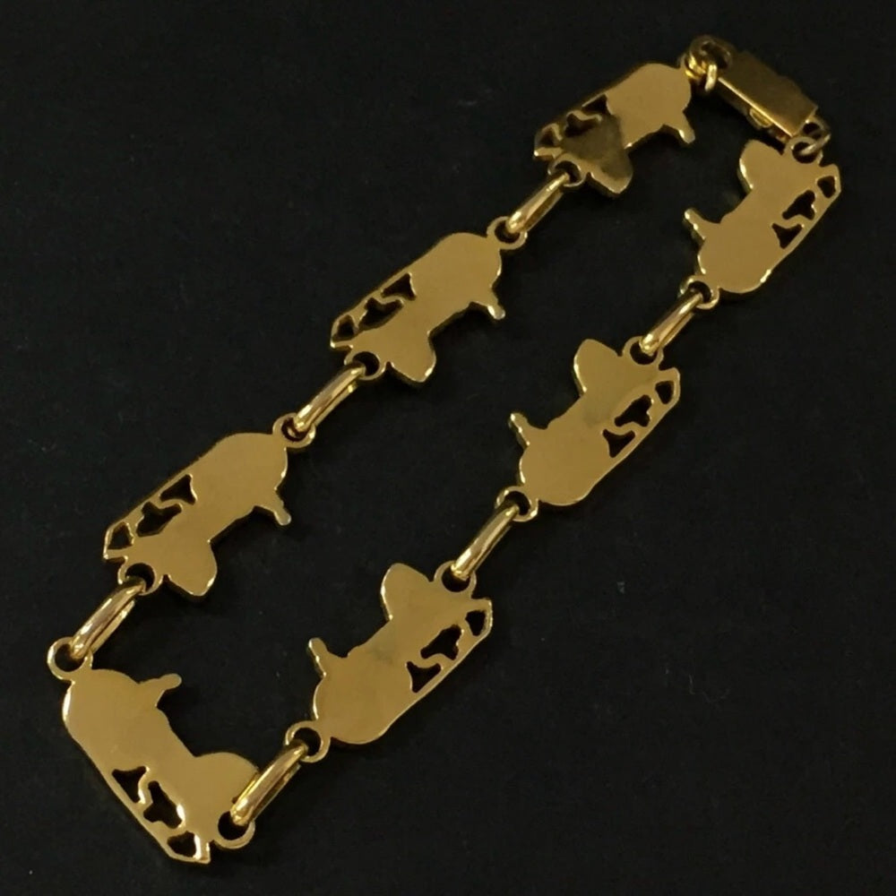 Rare Celine Gold Plated Horse Carriage Bracelet