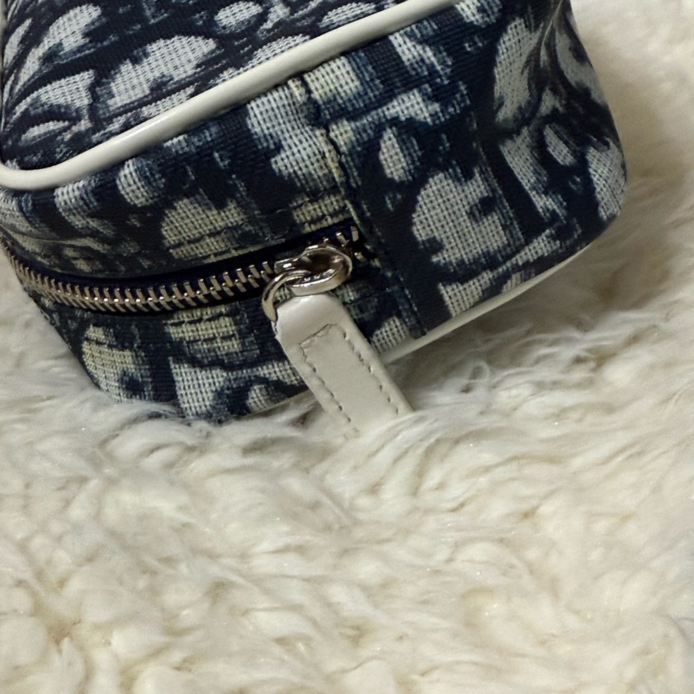 Dior Blue and White Monogram Pouch Duo