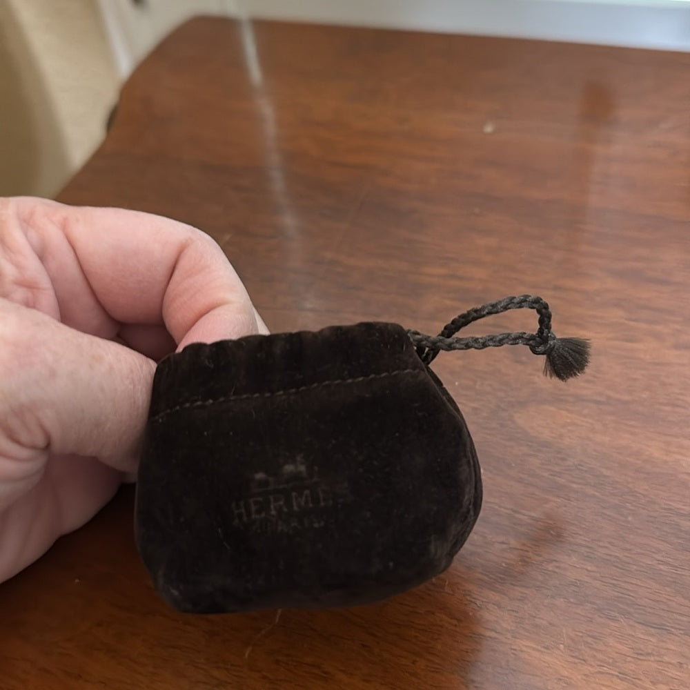 New Hermes Bouet Gold Tone Scarf Ring