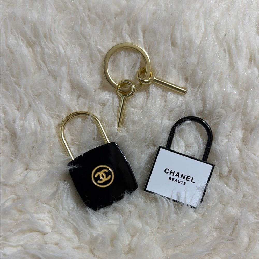 CHANEL Black, and Gold Locks and Keys bundle