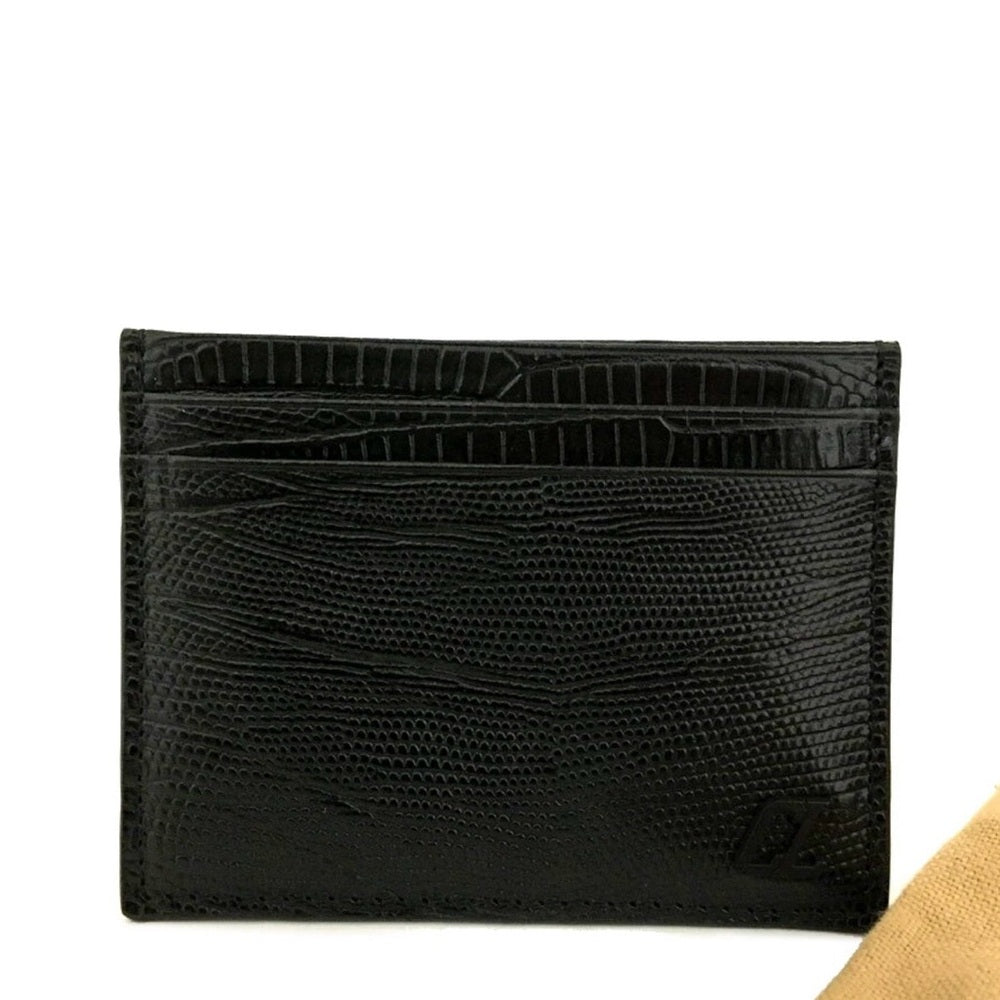 Christian Louboutin Black Leather Embossed Card Holder