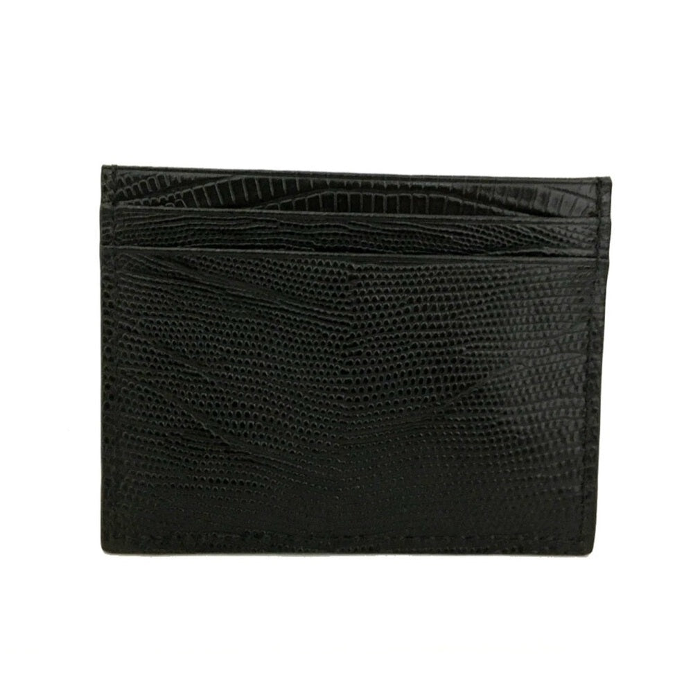 Christian Louboutin Black Leather Embossed Card Holder