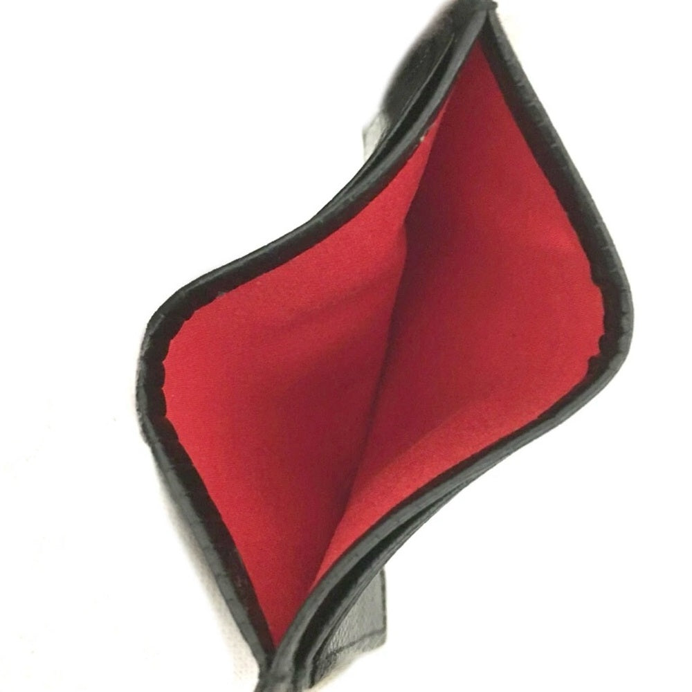 Christian Louboutin Black Leather Embossed Card Holder