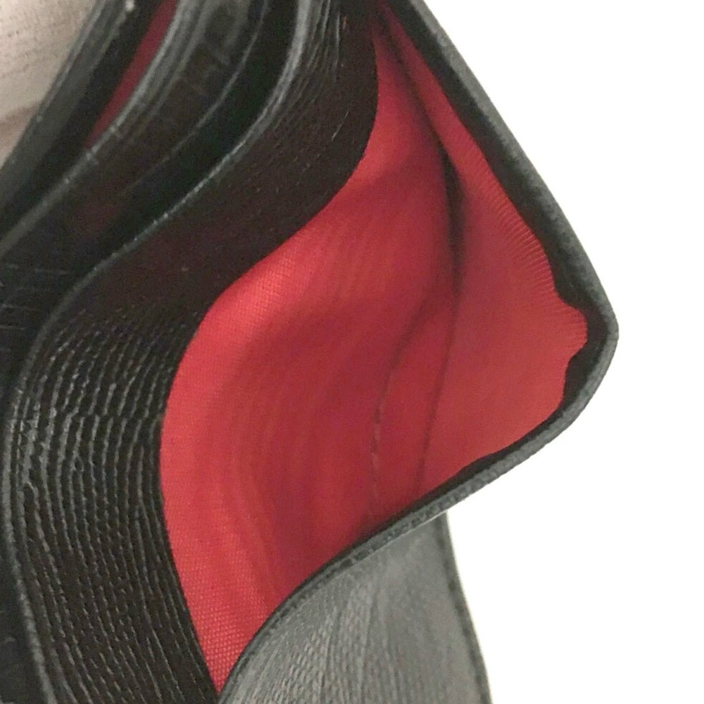 Christian Louboutin Black Leather Embossed Card Holder