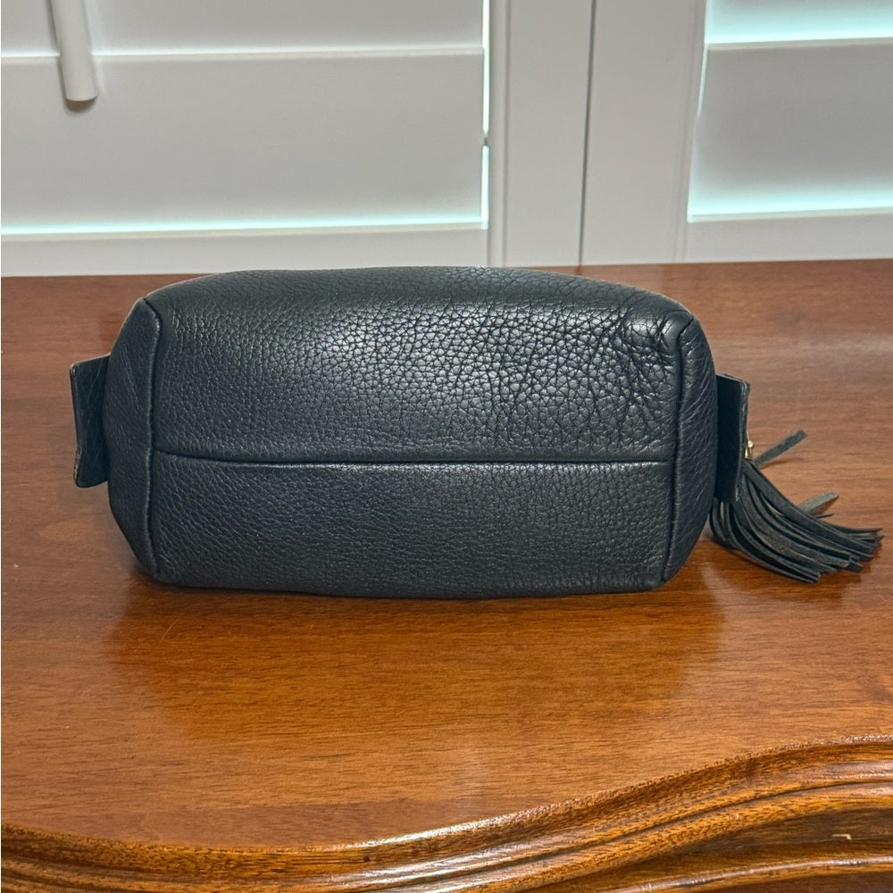 Gucci Soho GG Embossed Black Leather Makeup Bag