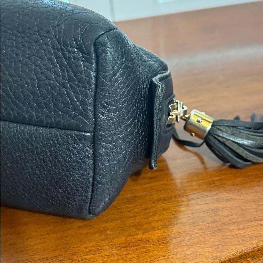 Gucci Soho GG Embossed Black Leather Makeup Bag