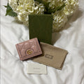 New Gucci Pink GG Matelasse Leather Bifold Wallet