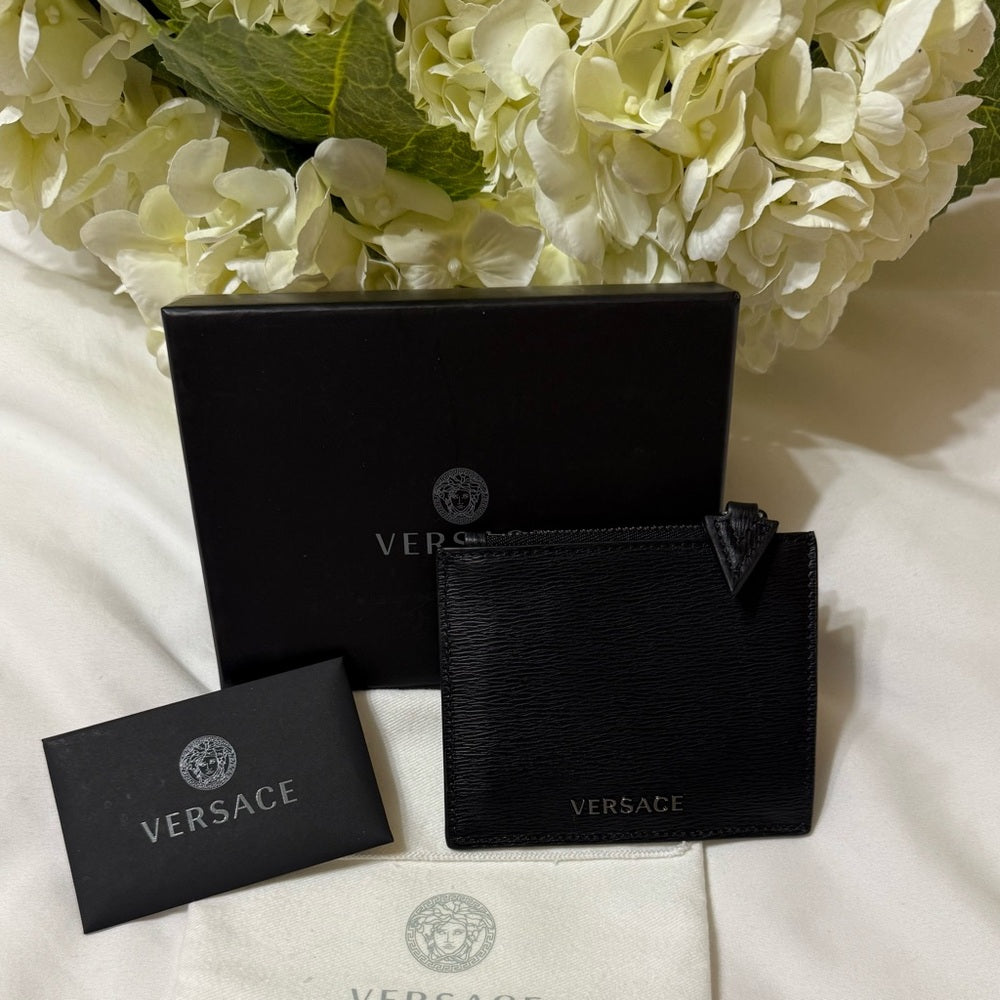 New Versace V Black Card Holder