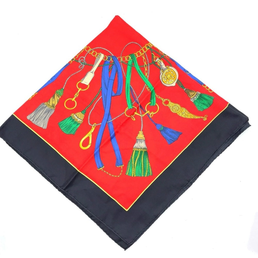 Celine Horse-bit 100% Silk Scarf with Gold Accents