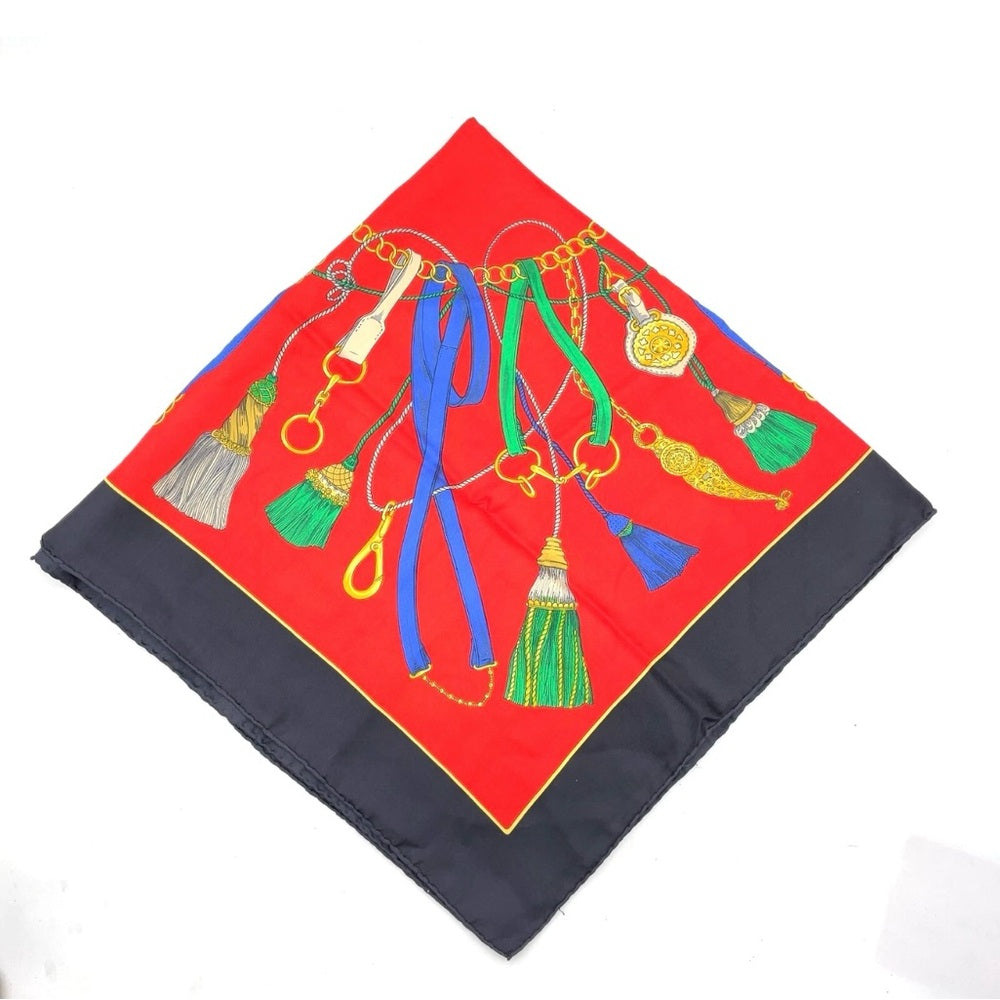 Celine Horse-bit 100% Silk Scarf with Gold Accents