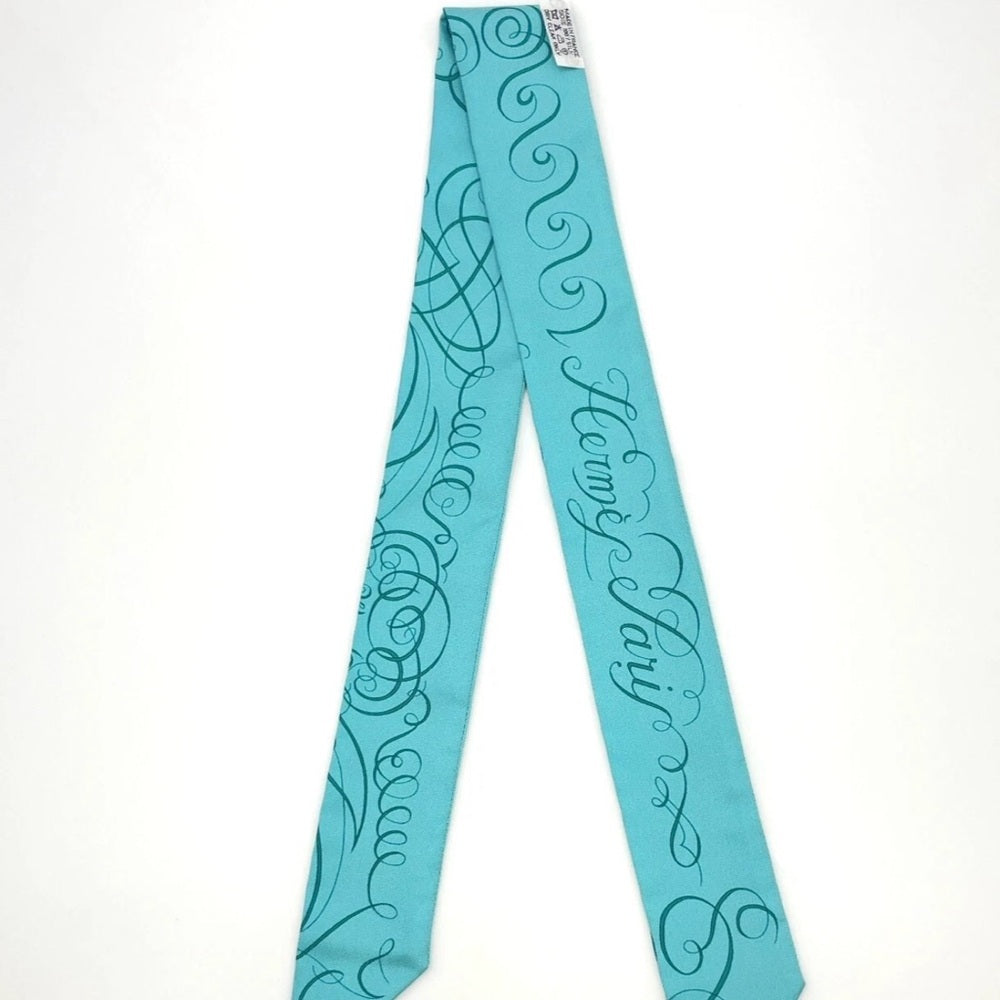 Hermes Aqua Twilly Exercice pour former la main Silk Scarf
