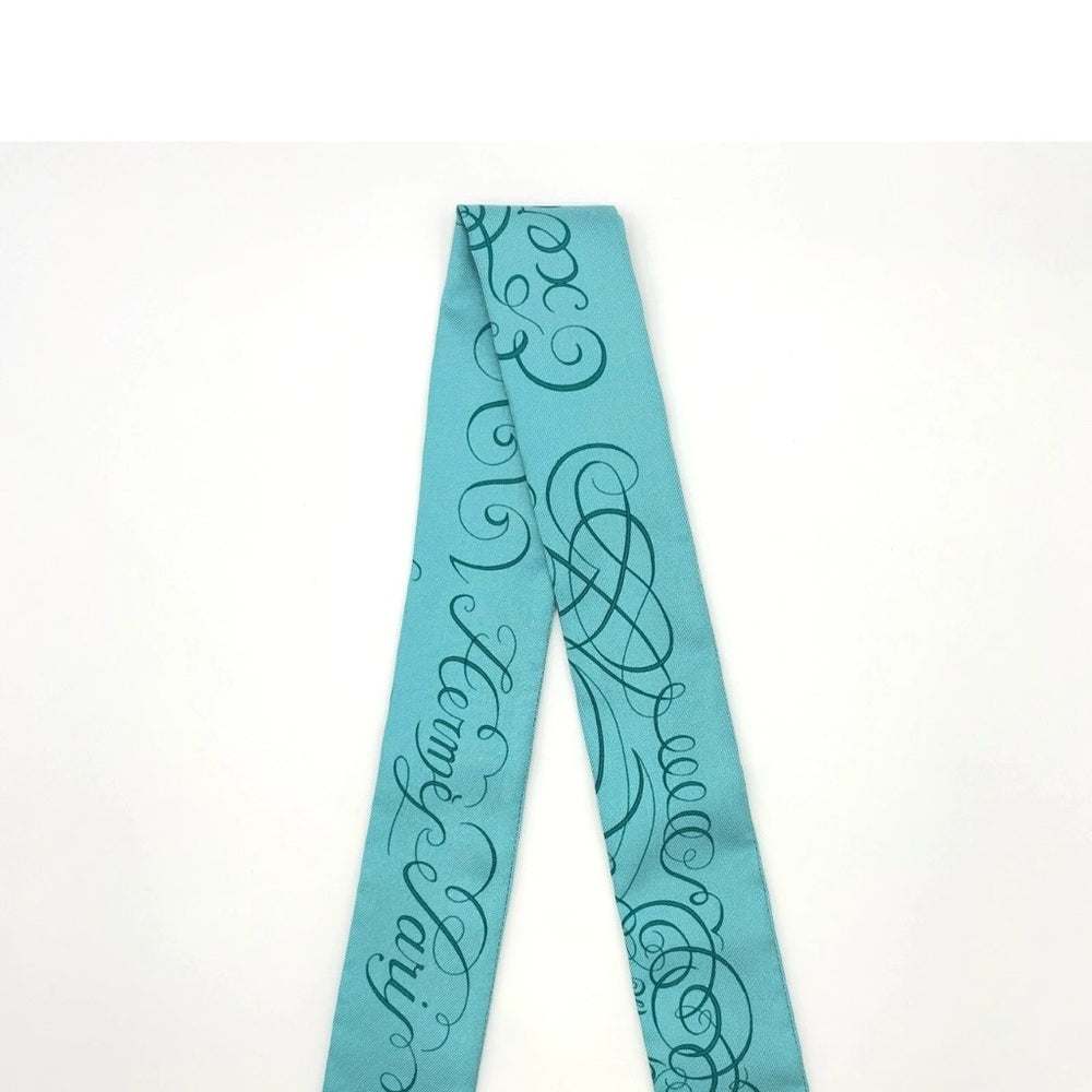 Hermes Aqua Twilly Exercice pour former la main Silk Scarf