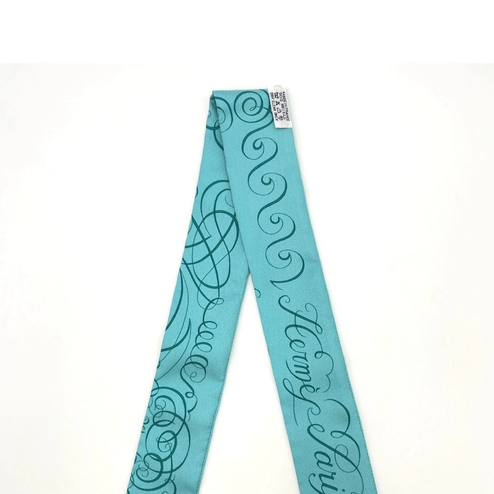 Hermes Aqua Twilly Exercice pour former la main Silk Scarf