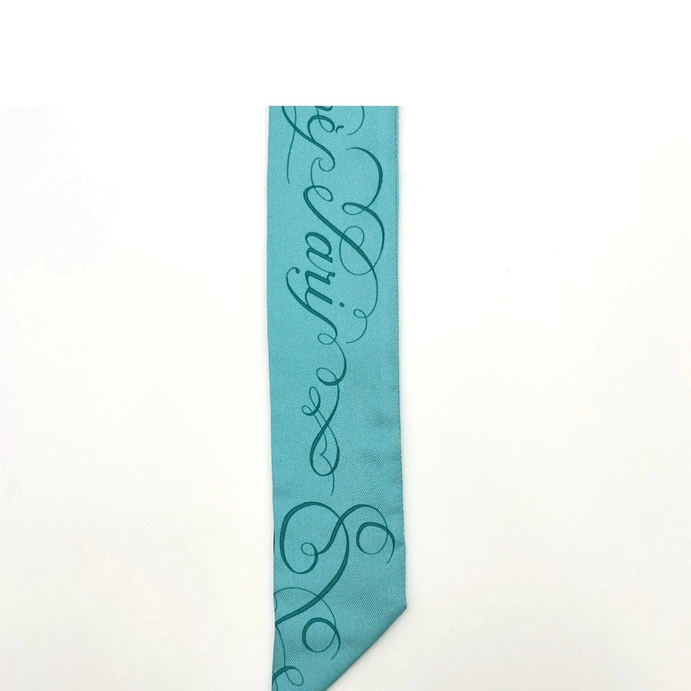 Hermes Aqua Twilly Exercice pour former la main Silk Scarf