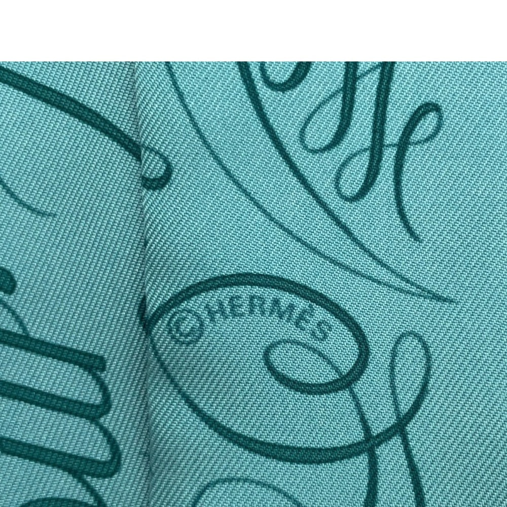 Hermes Aqua Twilly Exercice pour former la main Silk Scarf
