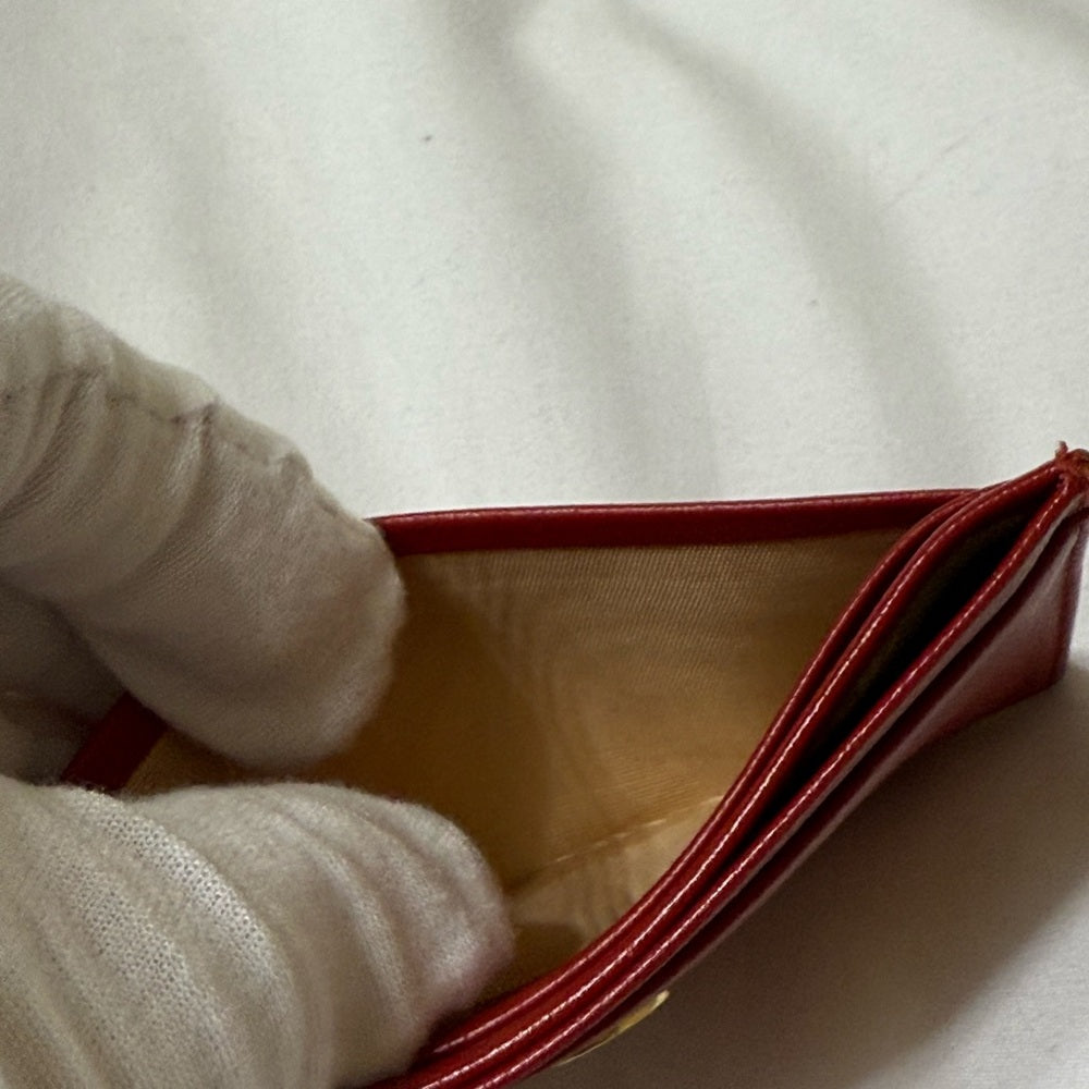 CHANEL COCO Button Scarlet Card Case