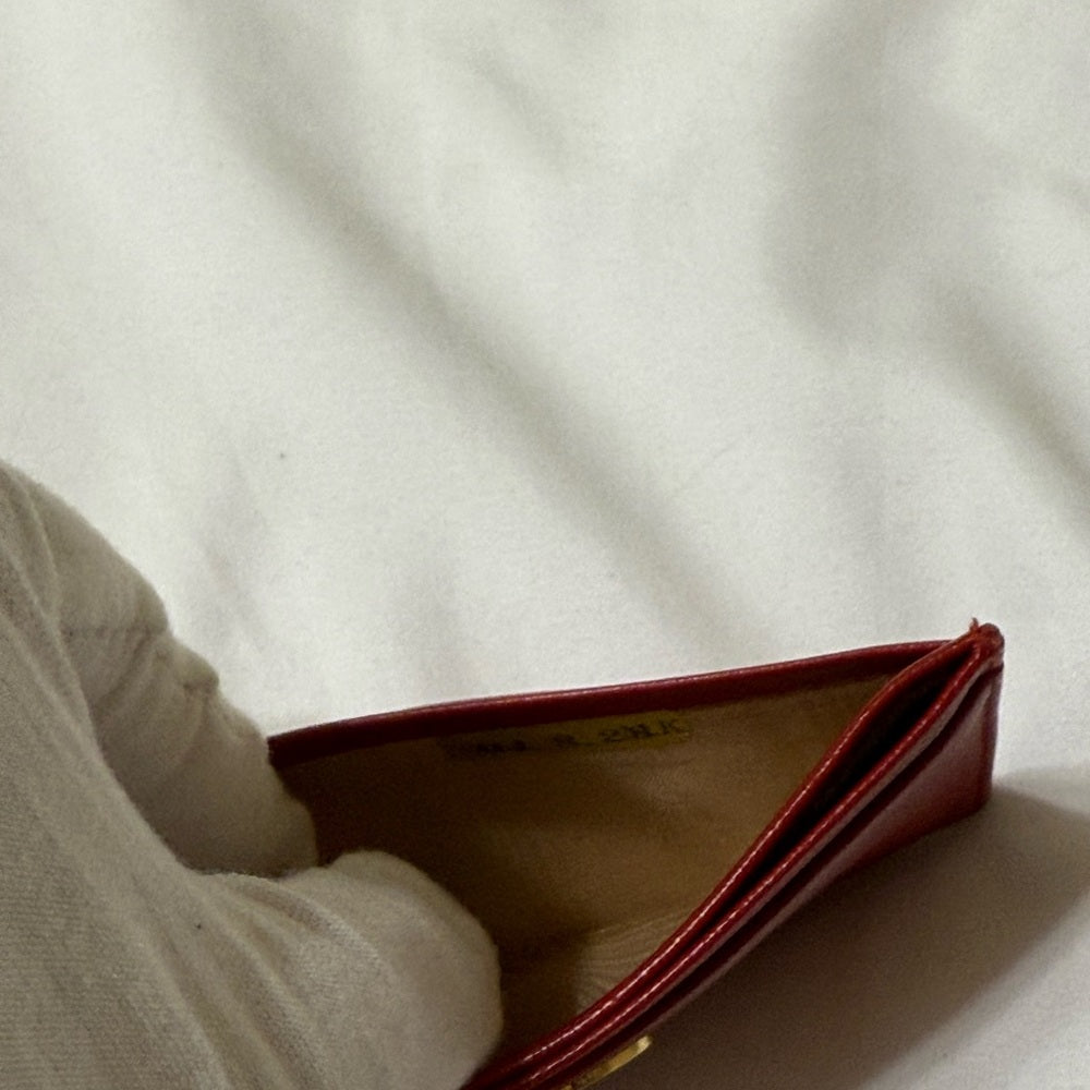 CHANEL COCO Button Scarlet Card Case