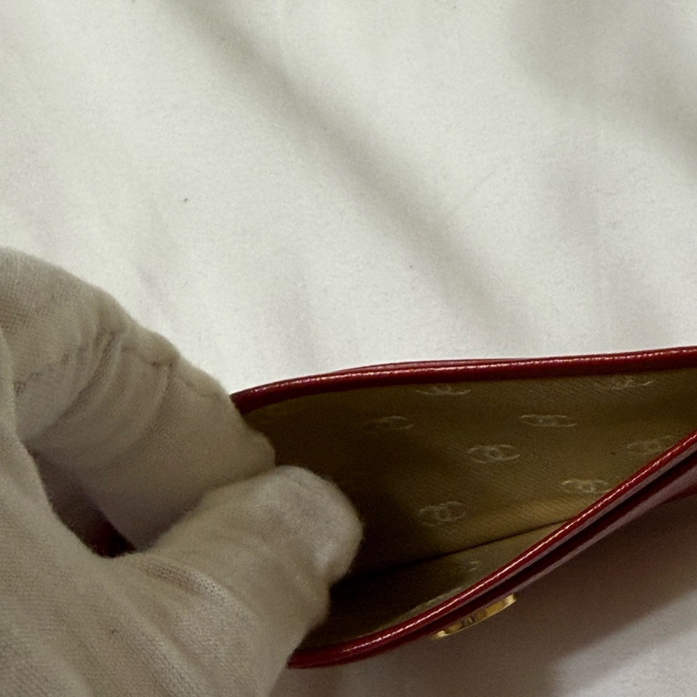 CHANEL COCO Button Scarlet Card Case