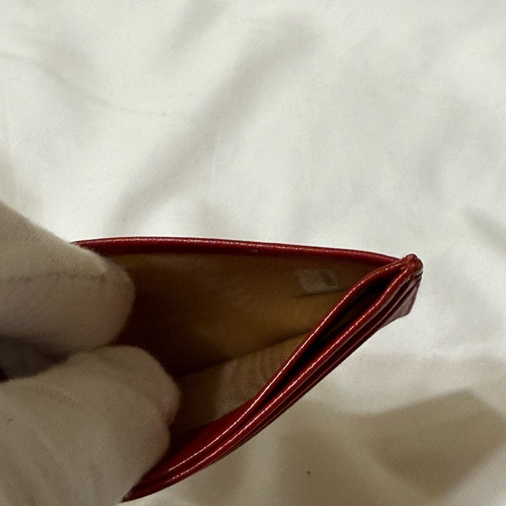 CHANEL COCO Button Scarlet Card Case