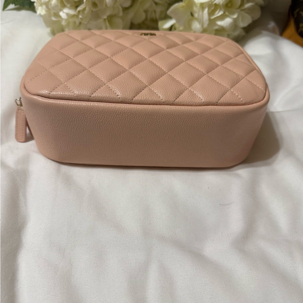New Chanel Matelasse Curvy Light Pink Travel Bag